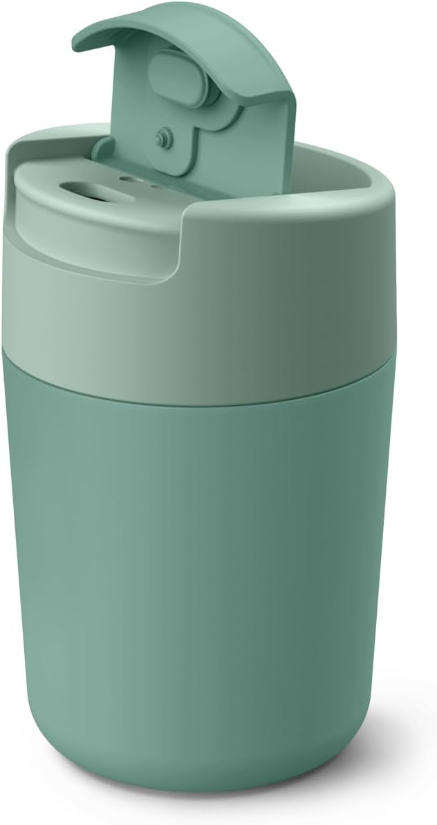 Sipp Travel mug, Hygienic, Leakproof reusable mug, Coffee & Tea Cup with Lid - 340 ml (12 fl. oz) - Green