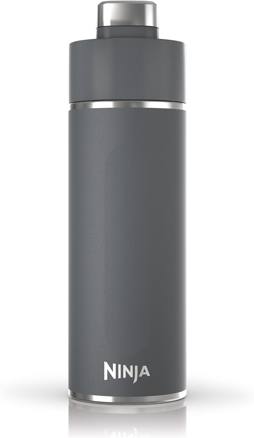 Thirsti Water Bottle and Flask 530 ML With Leak-Proof Lid, Designed For Carbonated, Hot & Cold Drinks. Ideal For Travel & Sports, Triple Insulated, Stainless Steel Bottle, Grey, DW1801EUUKGY Main image