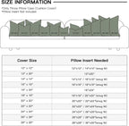 Artscope Linen Cushion Covers Set of 1 Decorative Lumbar Pillowcase Pillow Cover 12x20 Inch for Home Decor Sofa Bedroom Car 30x50cm Gray Green