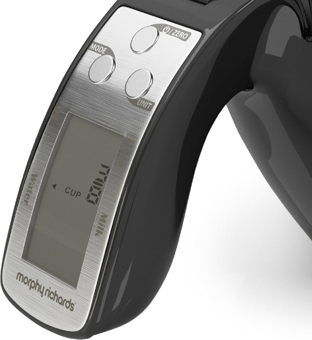 Morphy Richards 46610 Kitchen Scales, Equip Range, 3-in-1 Digital Scales with Jug, Black