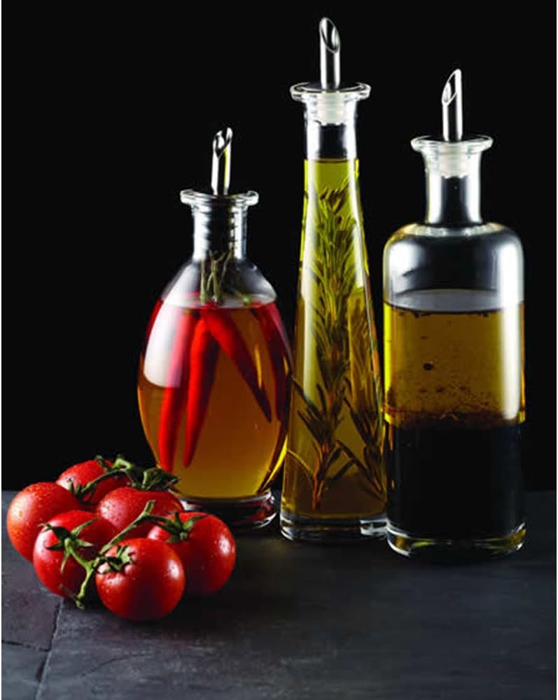World of Flavours Italian Vinegar Bottle/Oil Pourer, Glass, Classic Design, 45 ml