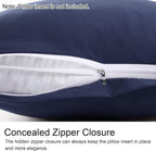 Soft Brushed Microfiber Body Pillow Cover with Zipper Closure, Bolster Pillow Cases Long Pillow Cases for Body Pillow Navy 20"x60" (5ft)
