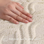 Set of 2 Faux Fur Cushion Covers 45x45 cm, Decorative Soft Plush Fluffy Velvet Cushion Cover 18X18 Inch,Square Boho Neutral Pillow case for Sofa, Beige