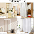 Shower Curtain for Bathroom, Water and Mould Resistant PEVA Bathroom Curtain with Grommets & 12 Hooks, Machine Washable, 180 x 180 cm (71 x 71 Inch), Black