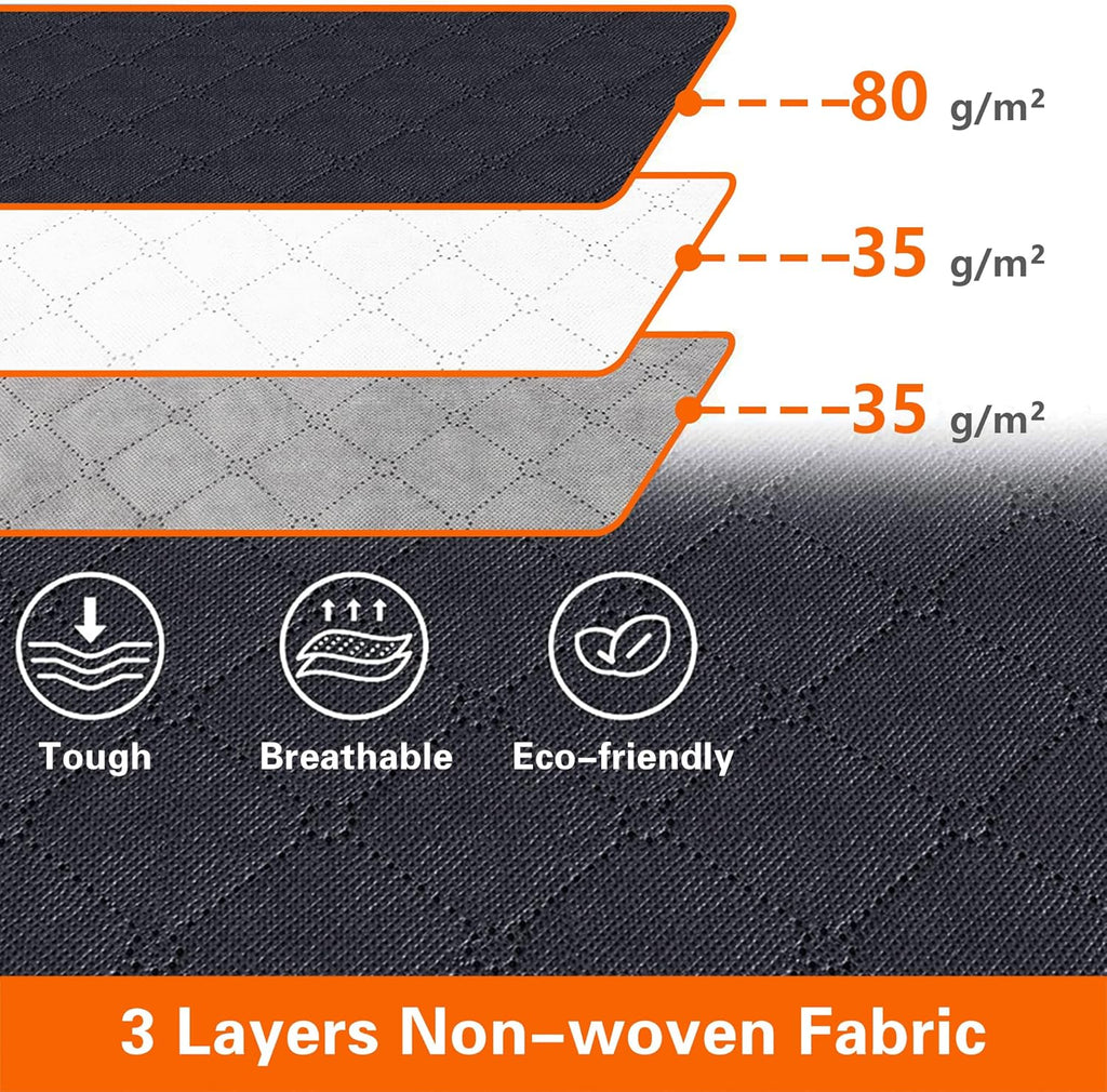 2 Pack Clothes Storage Bags 35L Large Capacity Clothing Organizers with Reinforced Handles Thick Breathable Fabric Foldable Underbed Containers for Bedding Comforter Blanket Black