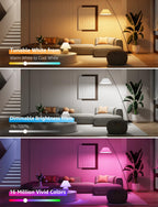 AI Smart Bulb E27, Music Sync WiFi Bulb, Voice Control Smart Screw Bulb, Colour Changing Light Bulbs, RGBCCT, Work with Alexa & Google Assistant, Personalized AI Lighting Designer
