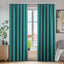 Thermal Insulated Tape Top Curtains, Pencil Pleat Blackout Curtains, 66 x 54 Inch, Turquoise, 2 Panels