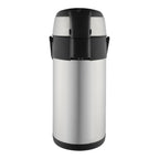 3.0L Stainless Steel Push-Pump Airpot, Leakproof Flask for Hot and Cold Drinks, Easy Pump Drink Dispenser for Events, Satin Finish