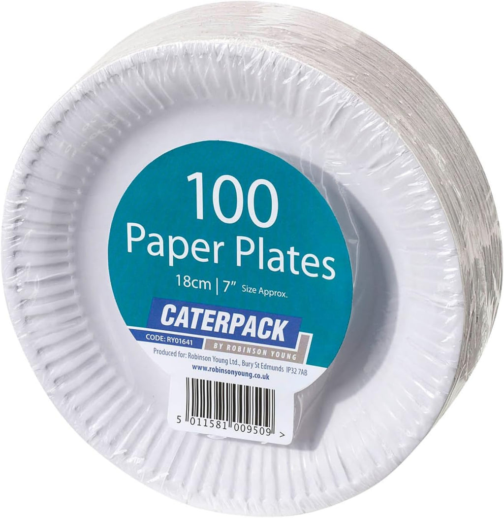 Plates 18cm White, 100 pack