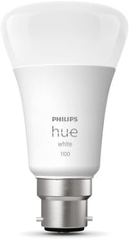 Philips Hue White Single Smart Bulb LED [B22 Bayonet Cap] - 1100 Lumens (75W Equivalent). Works with Alexa, Google Assistant and Apple Homekit
