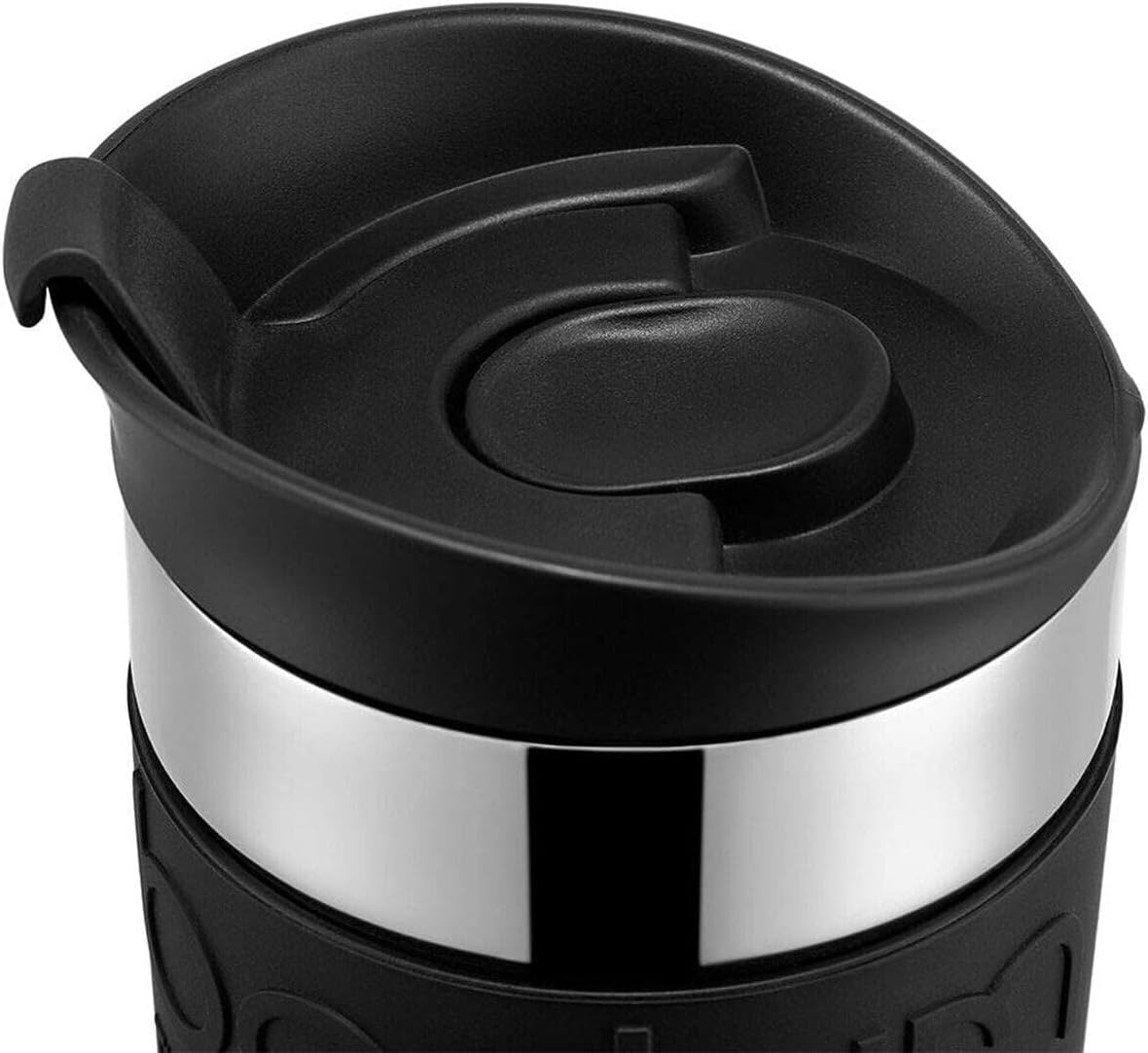 11068-01 Travel Mug Vacuum with flip top lid, Black, Small, 0.35 l, 12 oz, Pack of 1