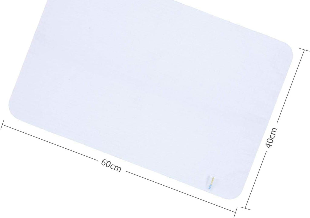 SINLAND Microfiber Dish Towel Sublimation Blank Towels DIY Microfiber Dishes Drying Towel and Kitchen Cleaning Cloth Waffle Towels 16inch X 24inch(6 Pack White)