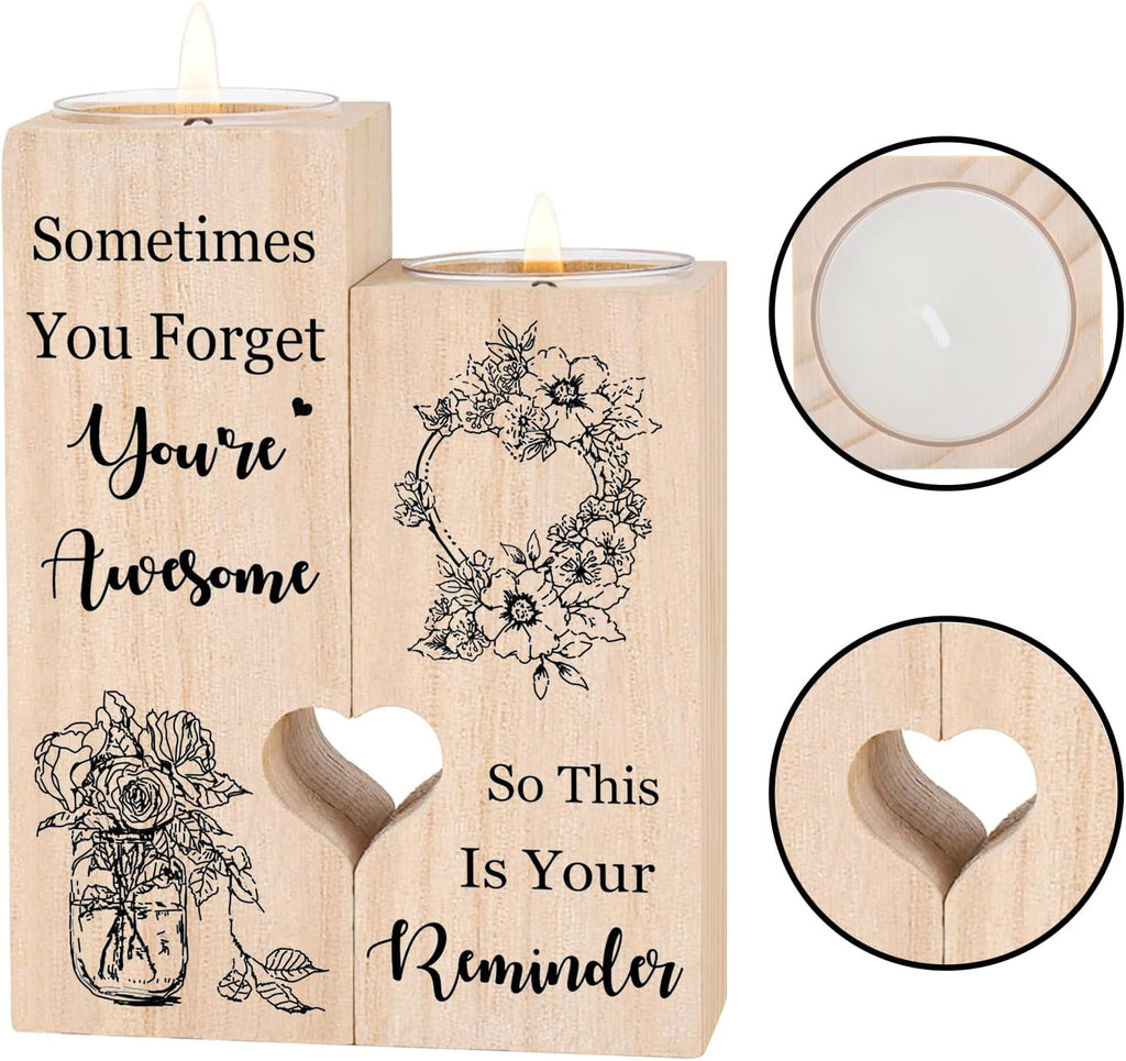 Friendship Gifts for Women, Best Friend Birthday Candlestick Holders - Inspirational Gifts for Friend, Colleagues, Sister, Bestie