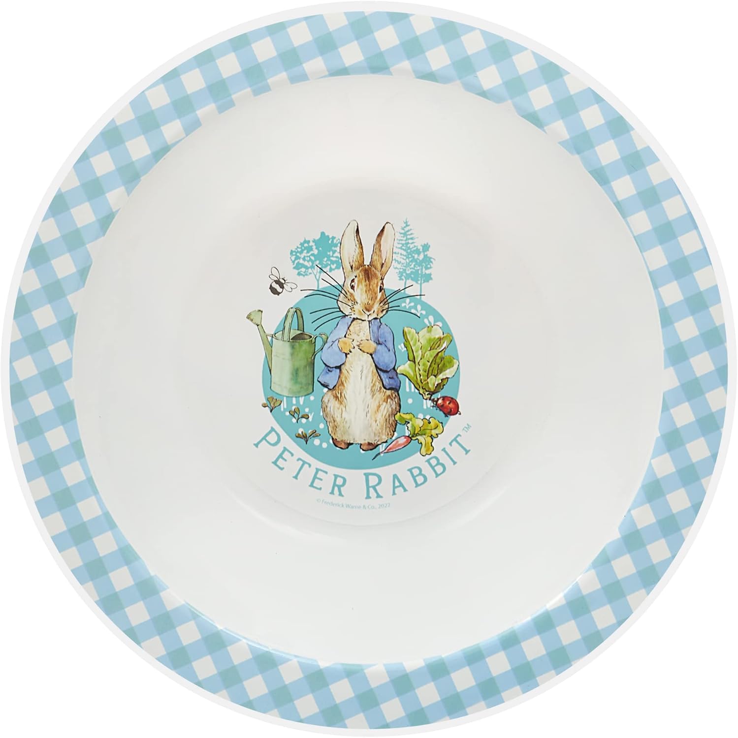 Peter Rabbit Kids Tableware Set – 3 Piece Reusable PP Plate,Tumbler & Dinnerware Set for Mealtimes – for 24 Months & Up,Blue & White