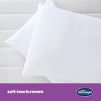 Deep Sleep Pillows 2 Pack - Soft Support Pillows Comfortable Bed Pillow Designed for Front and Stomach Sleepers - Hypoallergenic and Machine Washable - Pack of 2