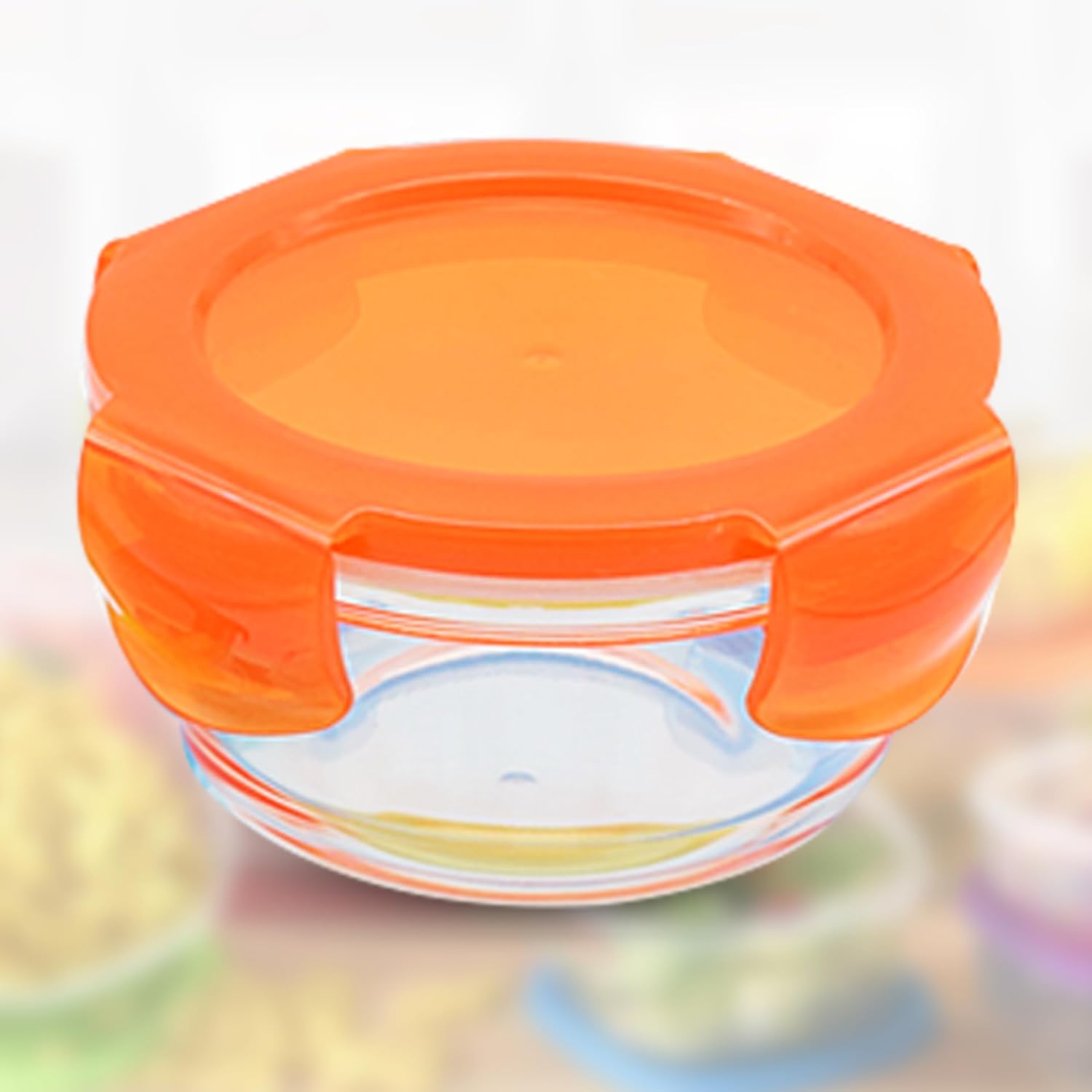Baby Glass Food Containers with Lids (200ml, 6PCS) - BPA-Free Airtight Glass Bowl for Freezer, Meal Prep, and Microwavable Use - Ideal for Lunch Box and Snack Storage