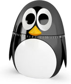 KIKKERLAND Penguin Kitchen Timer, Black-white
