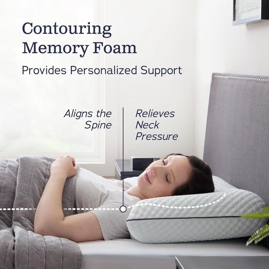 WEEKENDER Gel Memory Foam Pillow – 1 Pack Standard Size – Ventilated - Washable Cover,White (Package may vary)