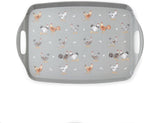 Hen House Lane Large Tray | British Designed Farmhouse Kitchen Tray | Durable Melamine & Plastic Blend | Rustic Countryside Design | Easy to Clean