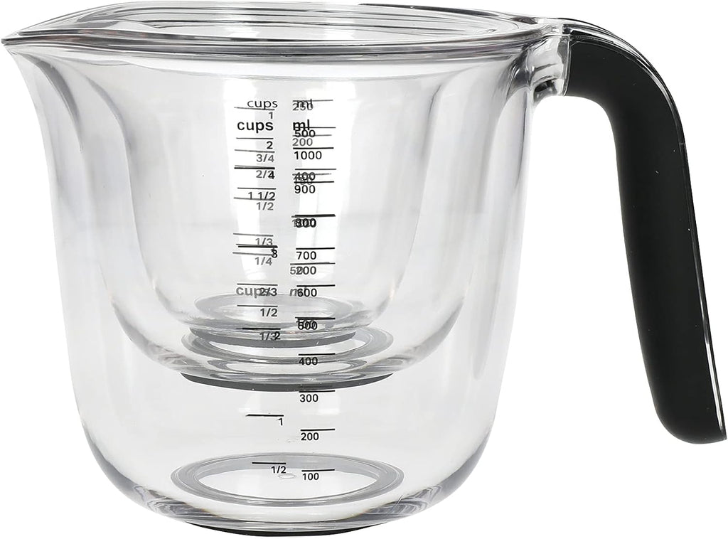 Universal Measuring Jugs, Set of 3, 250ml, 500ml and 1L, Onyx Black