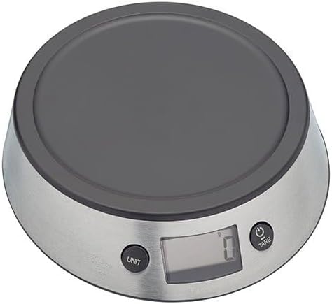 Pro Digital Kitchen Food Scales with Removable Bowl, Professional Standard with Tare Feature and Precision Accuracy, Stainless Steel Finish, Weighs 5 kg Capacity, Silver
