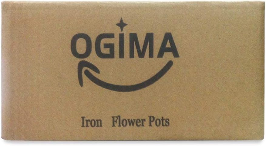 OGIMA 10 x Metal Iron Flower Pot Vase Hanging Balcony Garden Planter Home Decor