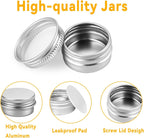 30Pcs 5ml Aluminum Cosmetic Pots with Leak-Proof Screw Lids,Travel Sample Containers,Portable Mini Storage Jars for Lip Balm, Creams and Makeup