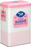 Originals Metal Pink and Cream Nostalgic Design Storage Tin, 18.5x18.5x19 cm | Holds a Full Bag of Icing Sugar | Stylish Kitchen Storage