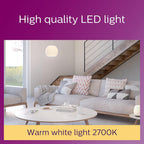 LED Premium Frosted G93 Globe Light Bulb [E27 Edison Screw] 7W - 60W Equivalent, Warm White (2700K), Non Dimmable