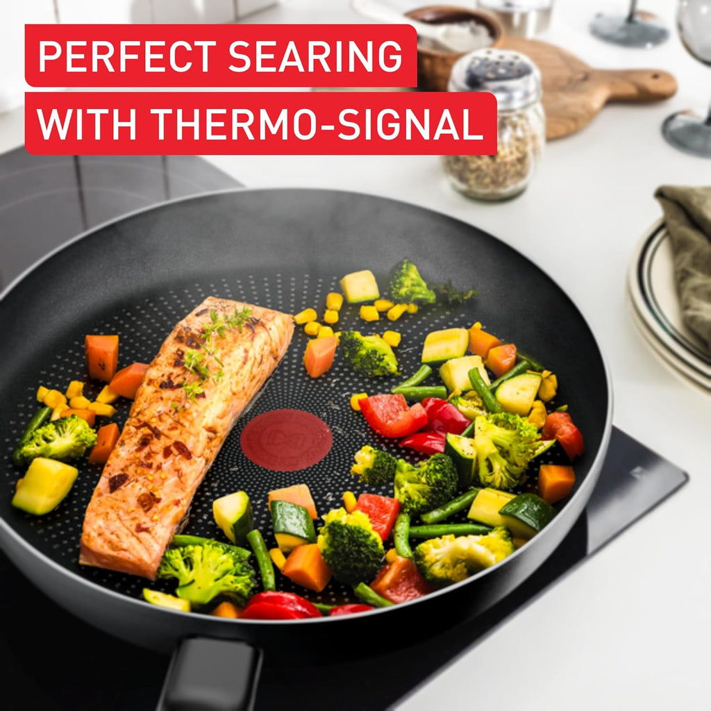 Titanium Essential Frying Pan 24 cm, Non-Stick Coating, All Hobs Compatible Except Induction, Metal Safe, Flawless Glide, Everyday Use, B9410444