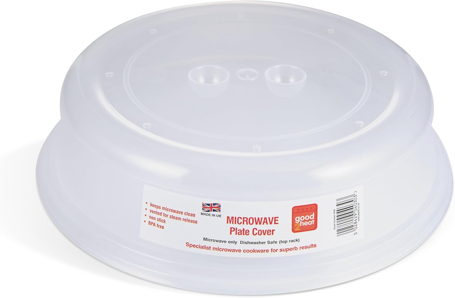 Microwave Plate Cover 27cm - BPA Free & Dishwasher Safe Microwave Cover For Food 27 x 27 x 6.5cm, Red