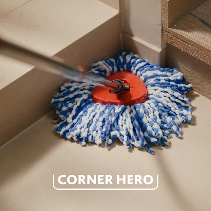 Rinse Clean Spin Mop Head Refill - Microfibre power - Stubborn dirt removal - Authentic Vileda Mop Head Replacement - Machine Washable - Only Fits Rinse Clean or H2PrO Spin Models