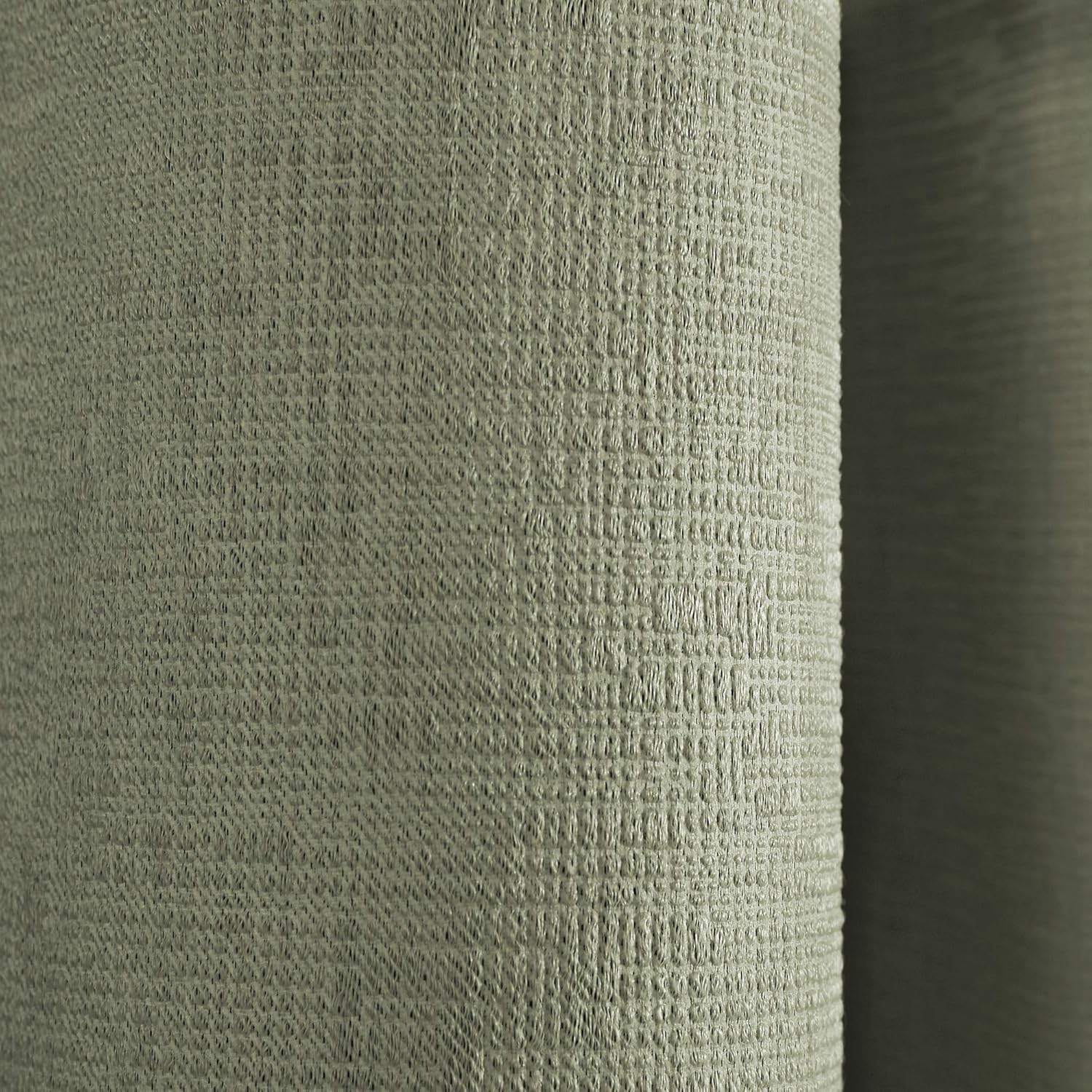 Green Curtains W46 x L90 (117 x 228cm) for Living Room & Bedroom, Eyelet, Thermal, Insulated Curtains, Ring Top, 2 Panels, Sage Green
