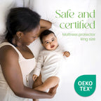 Waterproof Bamboo Mattress Protector 150x200cm – 100% Bamboo – Soft, Breathable, Deep Cooling Mattress Protector King Size