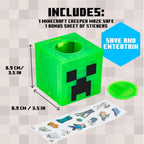 Minecraft Creeper Maze Safe - Officially Licensed Piggy Bank, Complete The Maze to Unlock Money, Collectible Includes with Decorative Stickers, Gift for Gamers | Paladone