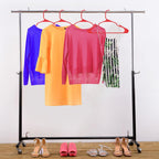 30 Pack Plastic Hangers Space Saving, Durable Hanger with Shoulder Grooves, Red