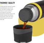 Charcoal Ultimate Flask (900ml), Reusable Insulated Stainless Steel Thermal Coffee Cup for Hot or Cold Drinks, Vacuum Sealed Water Flask with a Leak-Proof Lid, 24hr Hot/24hr Cold