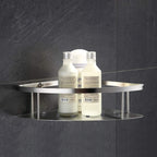 CS005 Wall Mounted Stainless Steel Bathroom Shower Corner Caddy Rust Proof, Brushed Steel
