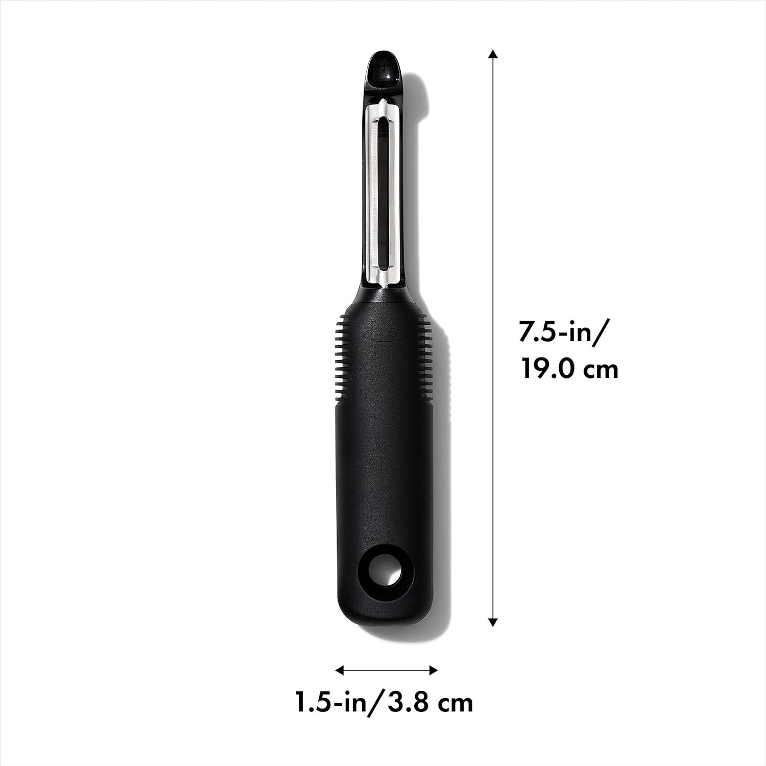 Good Grips Swivel Peeler – Twin Stainless Steel Blades for Apples, Potatoes & More – Built-in Potato Eyer – Non-Slip Handle – Dishwasher Safe Peeler for Tough-Skinned Fruit & Vegetables