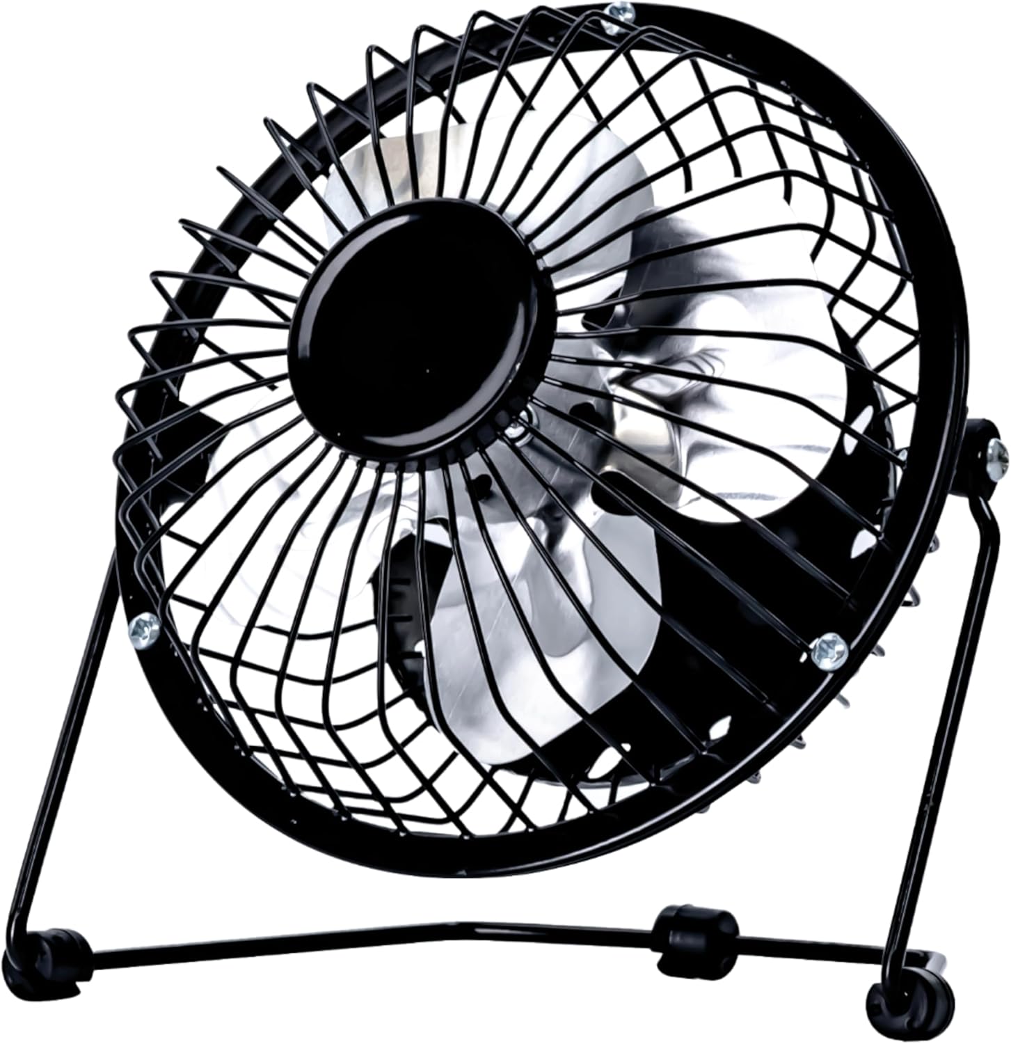 4 Inch USB Desk Fan, Mini Portable, Single Speed, Black, Compact Personal Cooling Fan for Office Travel (SUSBBLKWFAN1PKB4)