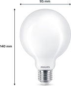 LED Premium Frosted G93 Globe Light Bulb [E27 Edison Screw] 7W - 60W Equivalent, Warm White (2700K), Non Dimmable