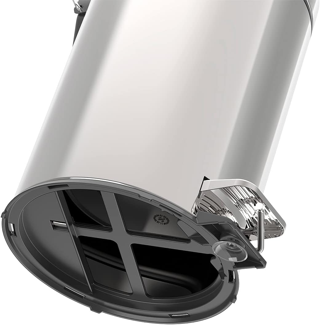 3L Pedal Bin – Stainless Steel Bathroom Bin with Lid, 17 cm Diameter x 27 cm Height, 94538103