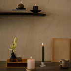 Spaas Rustic Pillar Candle 80/110 mm 65h, Dark Green