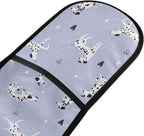Double Oven Gloves Purple Dalmatian Dog Heart Heat Resistant Pot Holder Oven Mitt Gloves for BBQ Cooking Baking Grilling Microwave