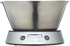 Pro Digital Kitchen Food Scales with Removable Bowl, Professional Standard with Tare Feature and Precision Accuracy, Stainless Steel Finish, Weighs 5 kg Capacity, Silver