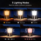 Camping Lantern Rechargeable, Blukar Camping Lights Lamp for Tent, Long Battery Life 5 Light Modes Super Bright LED Outdoor Hanging Tent Light for Camping, Emergency, Fishing, Hiking etc.