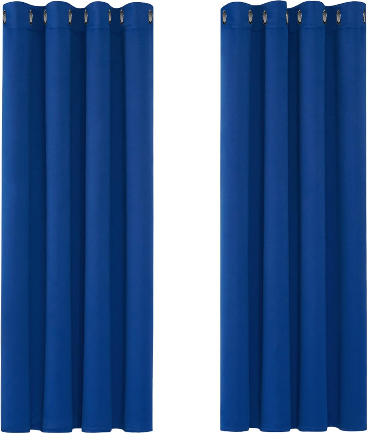 Blue Blackout Curtains Eyelet Thermal Insulated Bedroom Blackout Curtains for Living Room 46 x 54 Inch Drop 2 Panels
