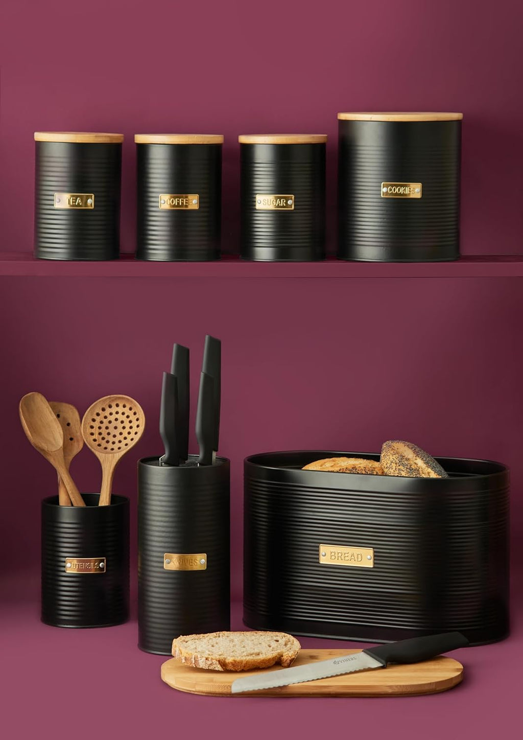 Otto Black Cookie Storage 3 Litre
