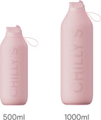 Series 2 Flip Water Bottle with Sports Lid, Telescopic Straw and Nylon Carry Loop - Easy Flip Lid, Straw Cleaning Brush Included