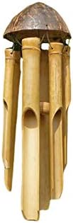 Bamboo Wind Chime Fair Trade - Hand Carved Hanging Accessory (35cm)